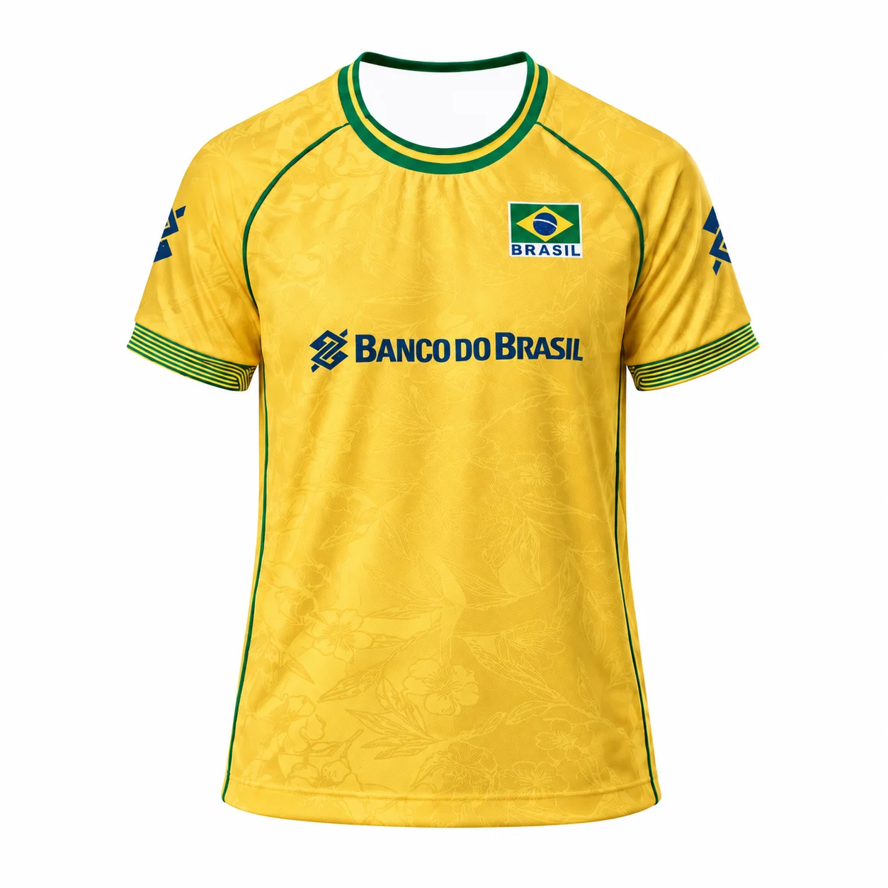 2026 New Brazil Beach Volleyball Home Jersey Yellow Short Sleeve Team Shirt Brasil Sports Uniform Adult & Kids Unisex Top