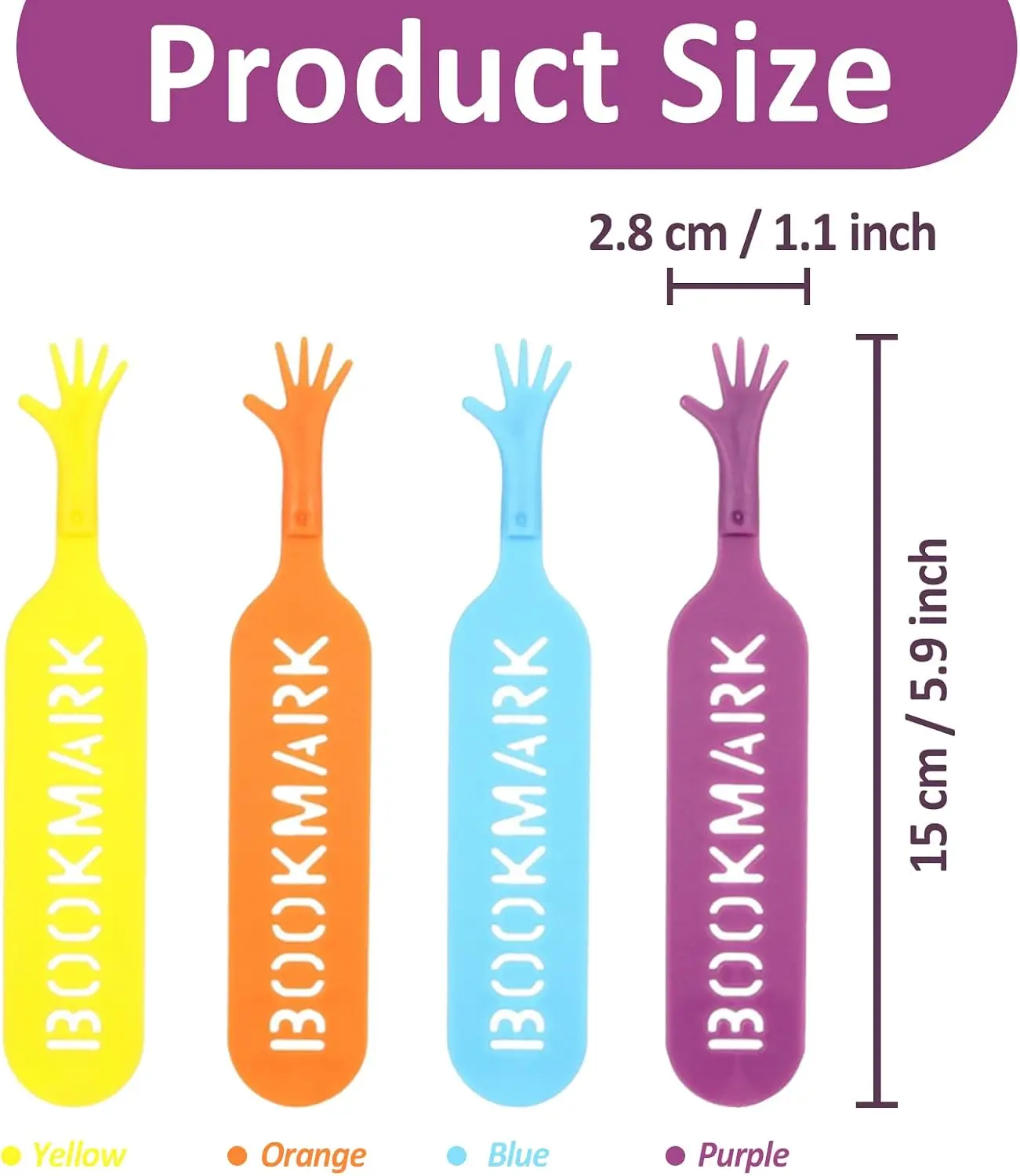 4PCS/8PCS Funny Help Me 3D Hand Bookmarks, Cartoon PP Book Markers School Stationery