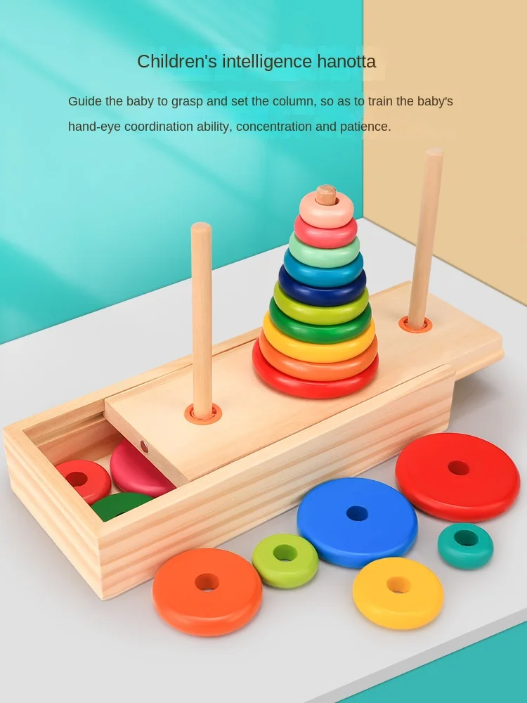 Tower of Hanoi 10 Th Floor 8 Primary School Students   Khan Luo Puzzle Thinking Training Toys Hanoi Game-Specific 4