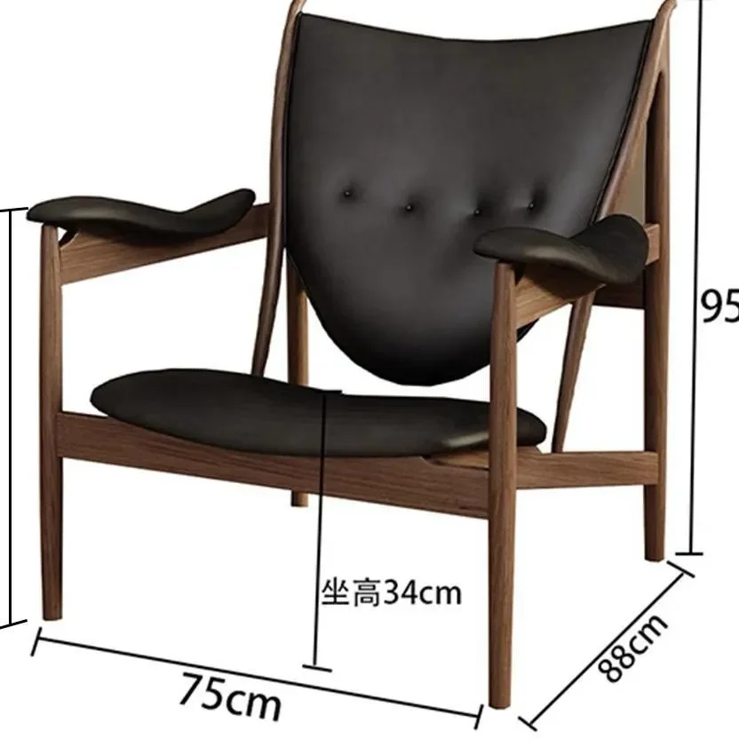 غرفة معيشة واحدة مصممة من الخشب الصلب، منطقة استقبال، كرسي بسيط