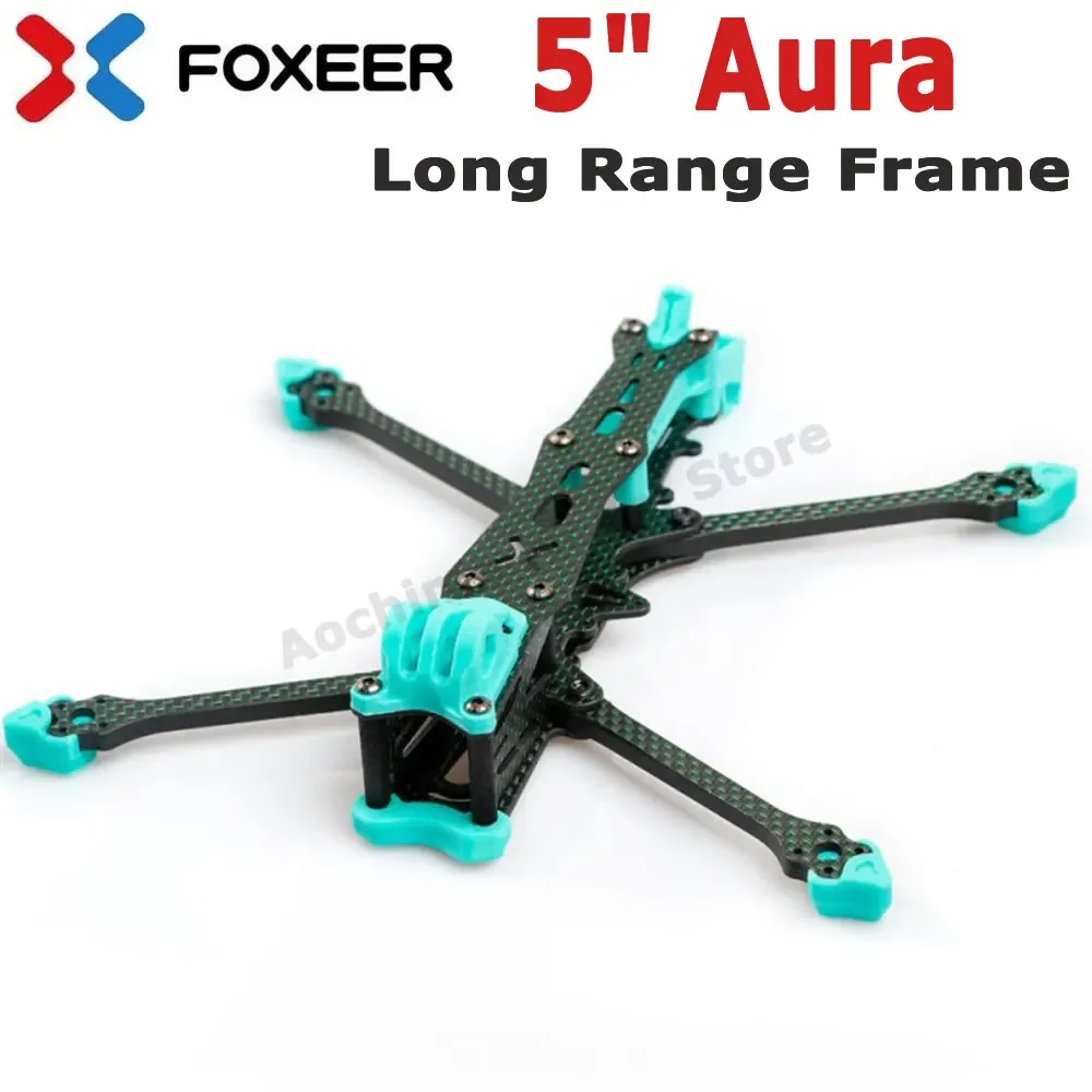 

Foxeer Aura LR 5" 210mm T700 Green Carbon FPV Frame Kits 5mm Arm for RC FPV Freestyle 5inch Mini Long Range Analog Digital Drone