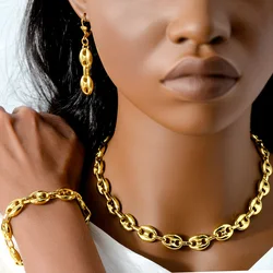 Sunny Jewelry Sets Bohemia 18K Gold Plated Earrings Necklace Bracelet For Lady Women High Quality  Anniversary Gift Wedding