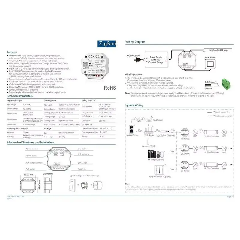 DC LED Dimmer Stepless Dimming LED Dimmer Stepless Dimming /Push Dim Controller B-A68E