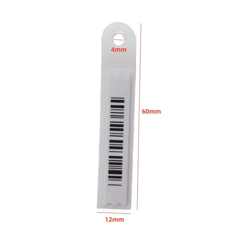 

5000 Pieces EAS AM 58khz Retail Anti-theft Jewelry Hang Label With 3 Chips Barcode Label