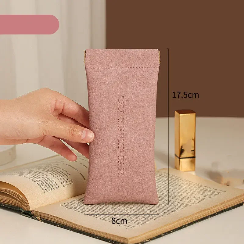 2 stücke Automatische Geschlossene Sonnenbrille Fall PU Leder Gläser Lagerung Tasche Wasserdichte Gläser Schutzhülle Brillen Lagerung Tasche – Detail 5