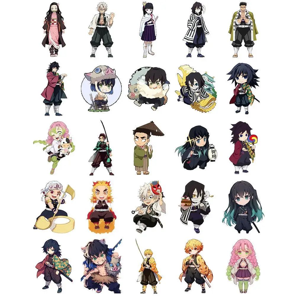 Demon Slayer stickers, cartoon and anime cute characters, mobile phone decoration, handbook diy stickers view 4