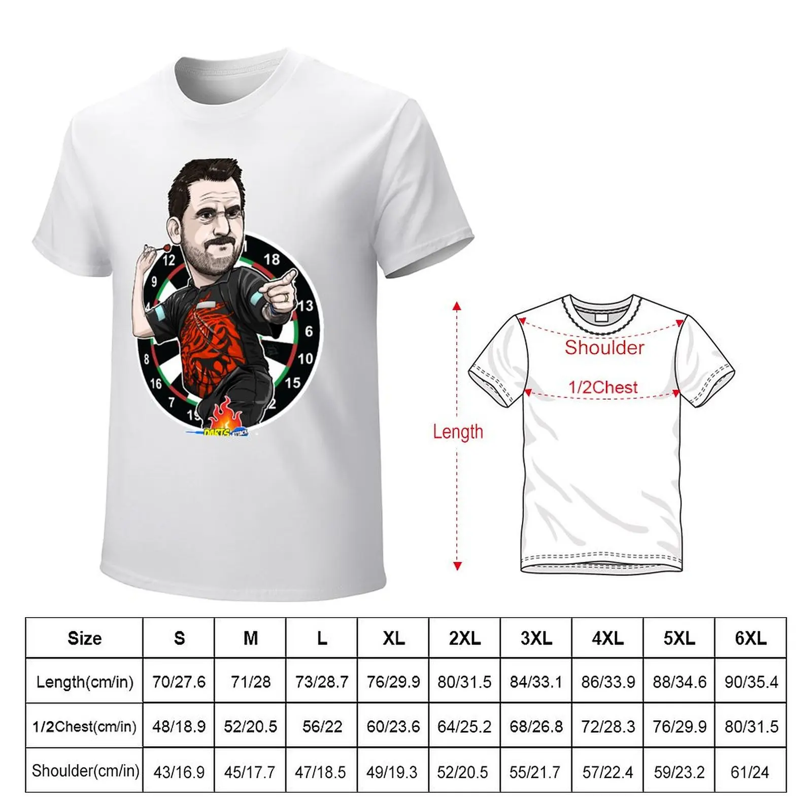 Caricatura di Jonny Clayton by Darts Attack T-Shirt sublime sports fans oversizeds mens plain t shirts