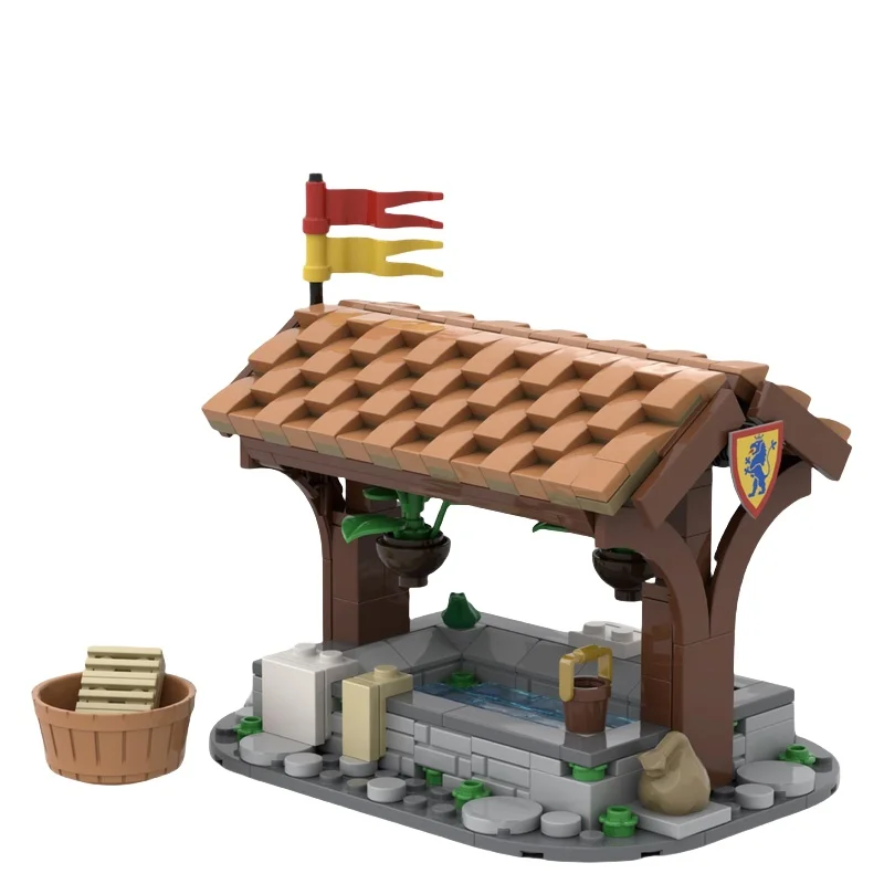 

368-Piece MOC Building Blocks Medieval Bathroom Model - Imaginative Assembly Toy Set - Fun & Educational Gift for All Ages