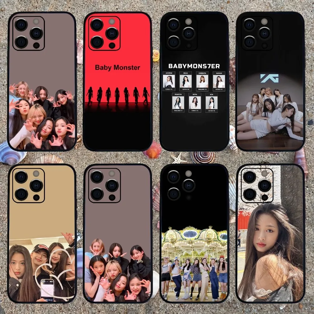 

Kpop BABYMONSTER Phone Case For iPhone 11 12 13 Mini 13 14 15 Pro XS Max X 8 Plus SE XR Shell