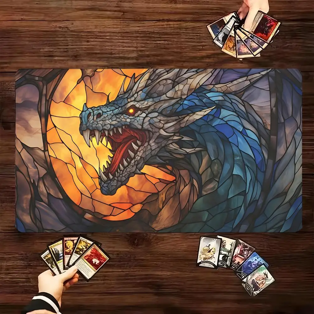 

Flying Dragon Design card Playmat Game Mat for MTG CCG RPG Trading Card Inked Game Playmats Smooth Rubber Surface Battle Game