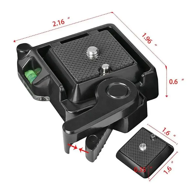 ZLRLMHY Quick Release Plate Platform Mount Base Camcorder Tripod Monopod Ball Head for DSLR Camera QR40 1/4 3/8 screw