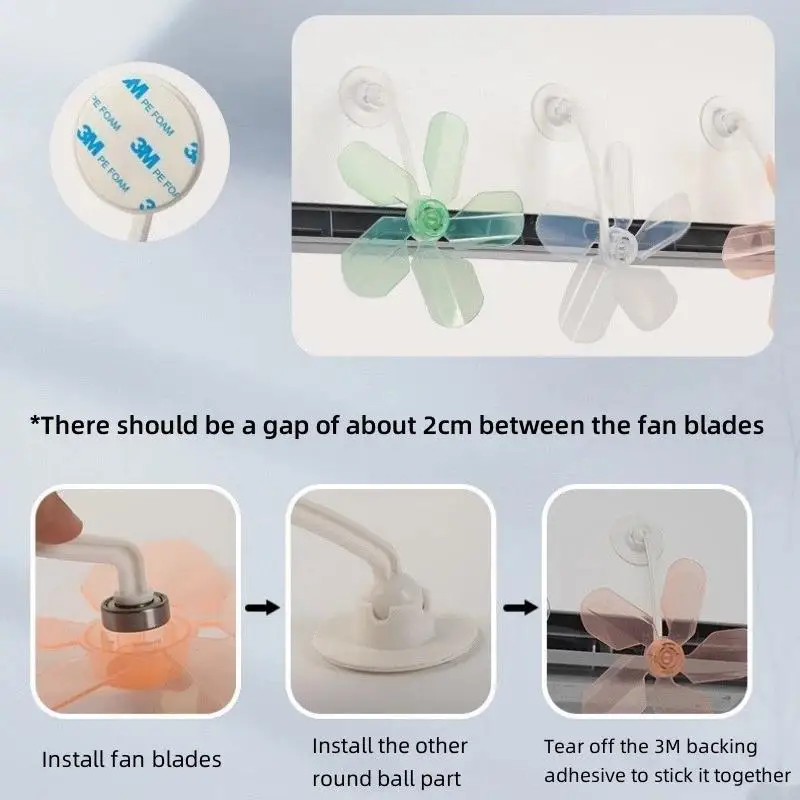 3Pcs Air Conditioner Wind Guard Anti Direct Blowing Suction Cup AC Exhaust Fan Wind Deflector for Summer Cooling Use