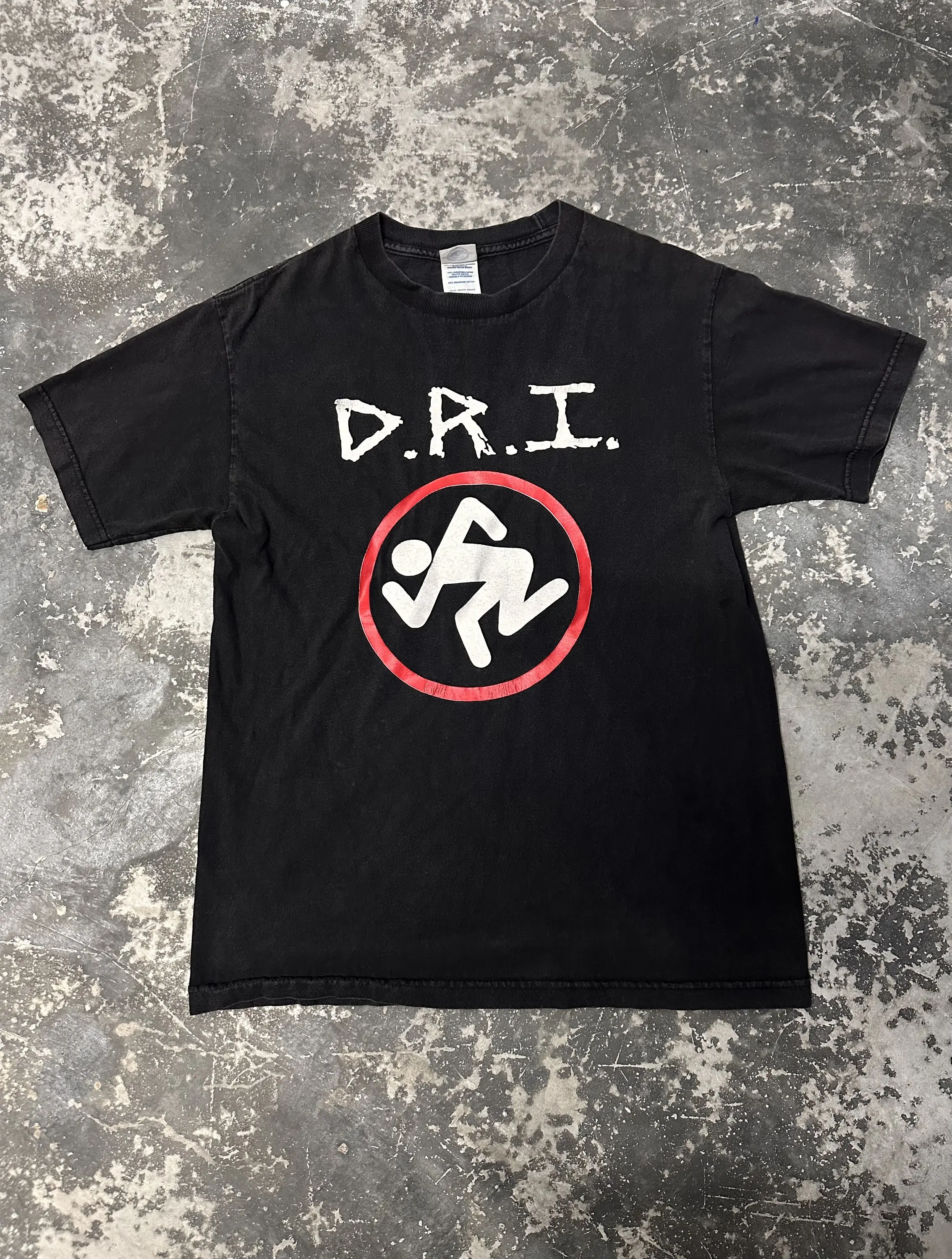Vintage 90s Dirty Rotten Imbeciles Band Crewneck Thrash Zone album DRI trash T shirt Size M Black Color