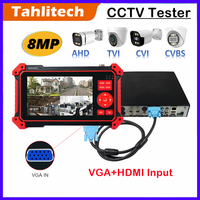 HD-2950 Portable CCTV Tester 8MP AHD/CVI/TVI Mini Monitor Cameras Tester HDMI & VGA Input Video Cable Security Camera Tester