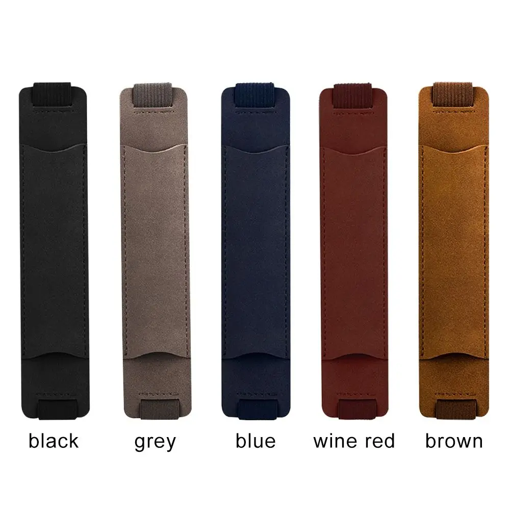 Lápis de couro Vintage PU Livro Notebook Rubber Band Pen Clip Portátil Escritório Reunião Laptop Pen Holder