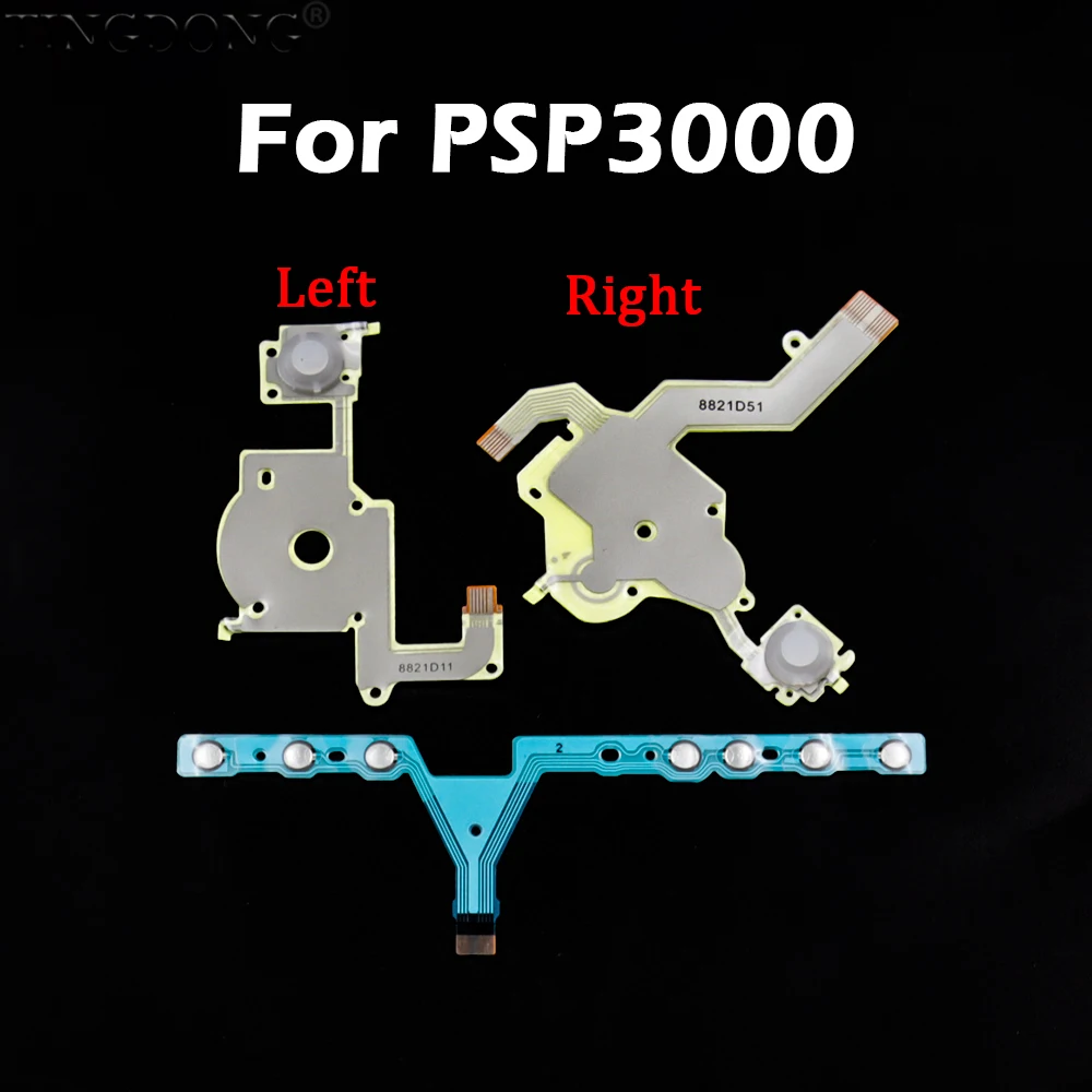 Leitfähiger Film-Flexkabel für PSP 3000, linke und rechte Tasten, Lautstärketastenleitung – unverzichtbares Reparaturteil für PSP3000