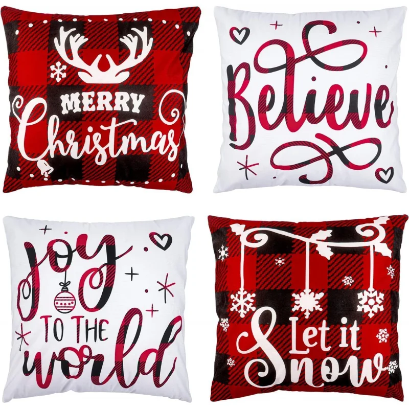 Christmas Pillow Cover 20inx20in4 Winter Pillowcase Decorations