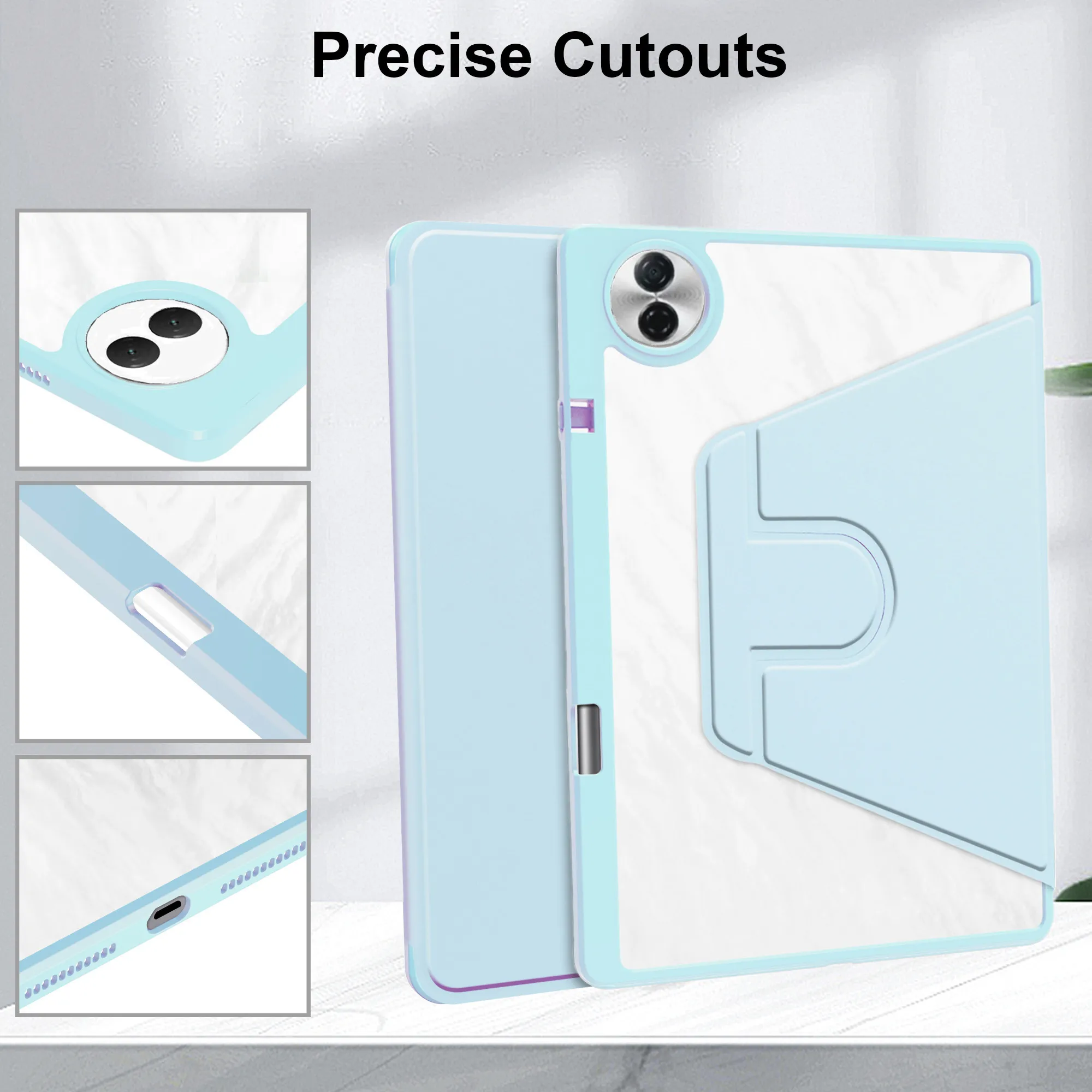 360 Rotating Smart Case For Huawei Honor Pad 10 (Tablet 10) 2025 12.1 inch Shockproof Stand Cover With Auto Sleep Wake Function