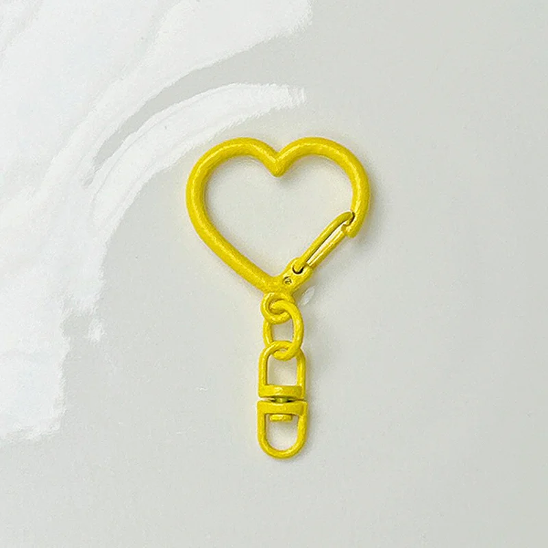 Colored Heart Keychain Hook Jewelry Buckle Metal Key Chains