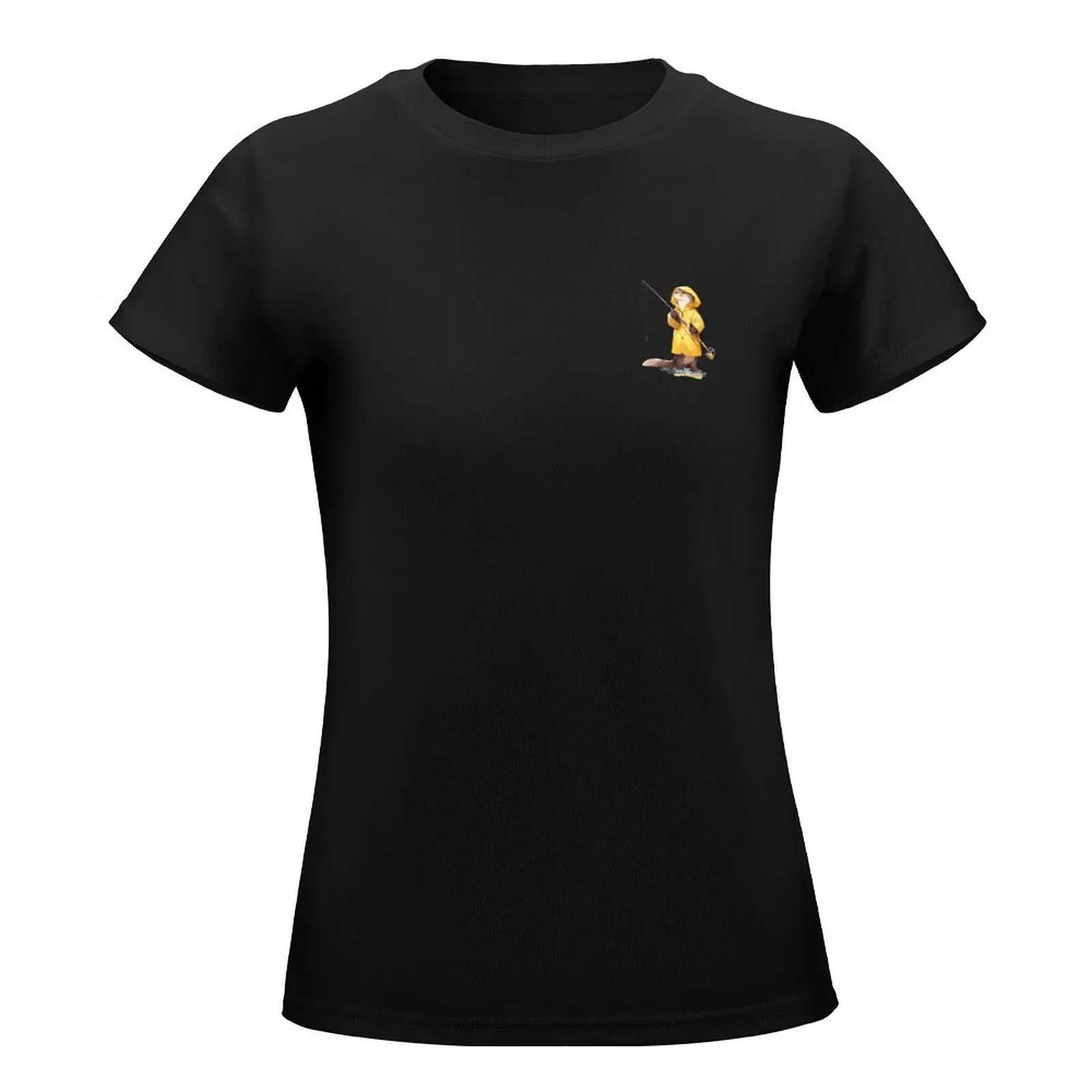 Fish Otter T-Shirt female plus size tops blacks Woman clothing