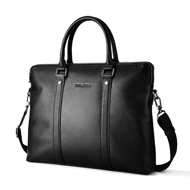 حقيبة رجالية حقيبة الأعمال حقيبة جلدية حقيقية كتف واحد الطبقة العليا جلد البقر سعة كبيرة حقيبة يد رجالية بالجملة #6