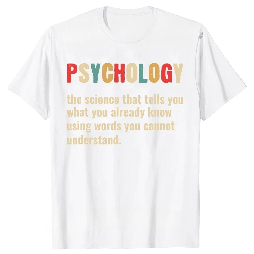 Humoristische psychologie definitie grappige psycholoog T-shirts grafische streetwear korte mouw geschenken idee zomer T-shirt mannen