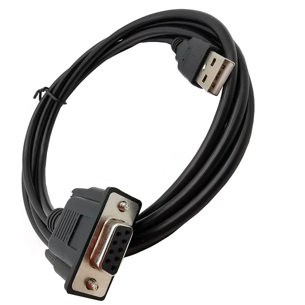 USB to RS232 Adapter  USB2.0 A Male to RS232 Female DB9 Serial Cable Adapter Converter Data Transfer Cable Cord 1.8m