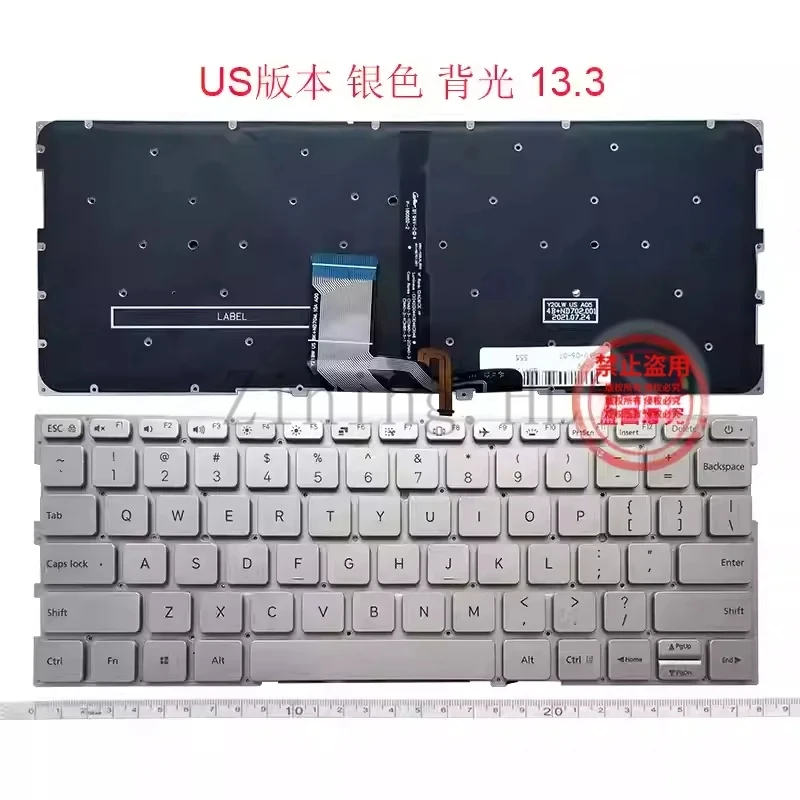 Replacement Internal Keyboard Fit for Xiaomi Air 13.3 Series TM1704 TM1703 TM1613R TM1604 161301 Notebook with backlight