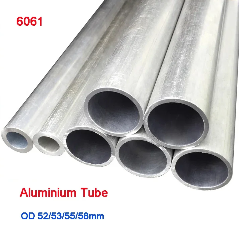 1Pcs 6061 Aluminium Alloy Tube Round Tubes Length 100mm OD 52/53/55/58mm Hollow Round Aluminum Tube ID 35/40/44/45/50mm