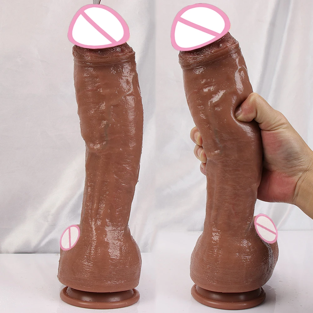 32CM Long Big Dildo Realistic Silicone Penis Soft Huge Dick Strapon Suction Cup Anal Sex Toys For Women Masturbator Adults XXL