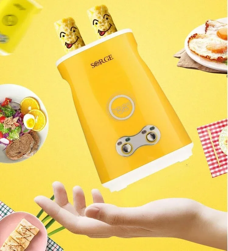 Household double tube egg cup egg roll machine omelette machine egg cooker automatic egg sausage machine breakfast machine