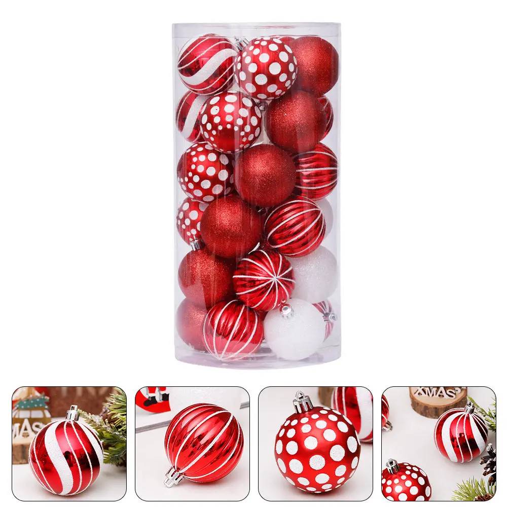 

Набор из 30 рождественских шаров: уникальные подвески для елки, многоразовые украшения ручной работы, декоративные шары для дома