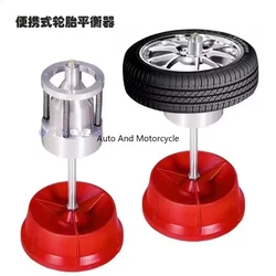Portable Hubs Wheel Balancer W/ Bubble Level Heavy Duty Rim Tire Cars Truck Easily Balance Wheels with Hubs From 1-1/2