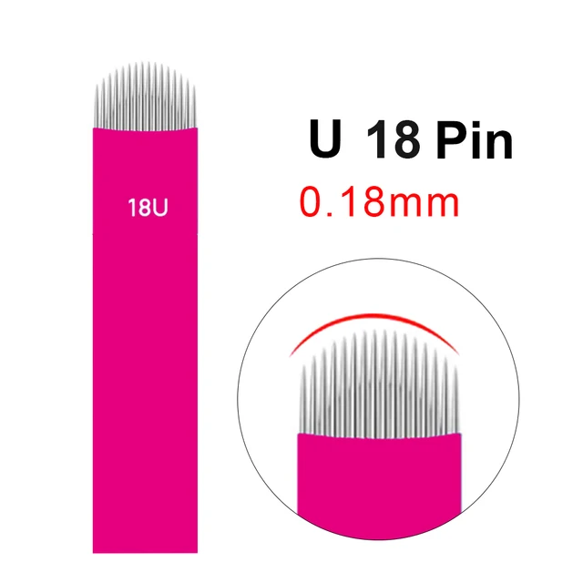 Nano Microblading Needles 0.18MM 50PcsTattoo Eyebrow Blades Microblade Haft Nanoneedigles For Microblading Tattooing Pen