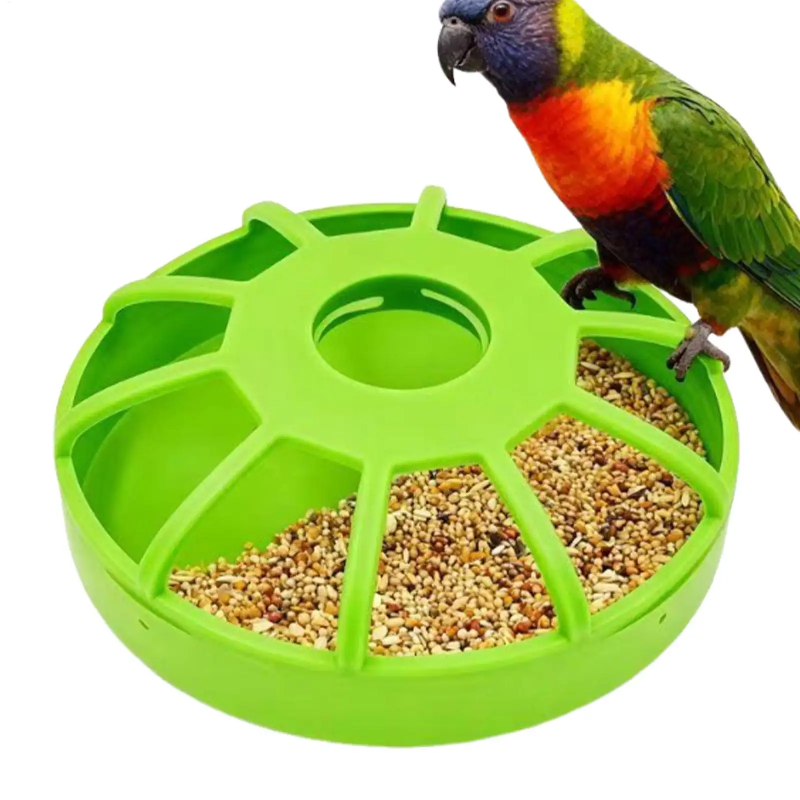 Chicken Feeder Spill Proof Non Slip UV Resistant Chicken Coop Feeder Food Storage for Parakeet Pigeon Quail Duck Home Cage