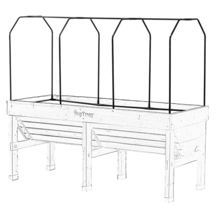 Classic 1.8m Greenhouse Frame Only, Black, 70.5