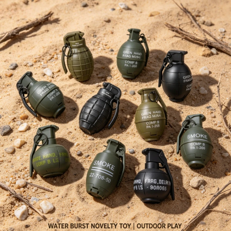 10 Styles M67 Smoke Grenade Model Toy Water Burst Novelty Toy Game Prop for Outdoor Play Kids Gift