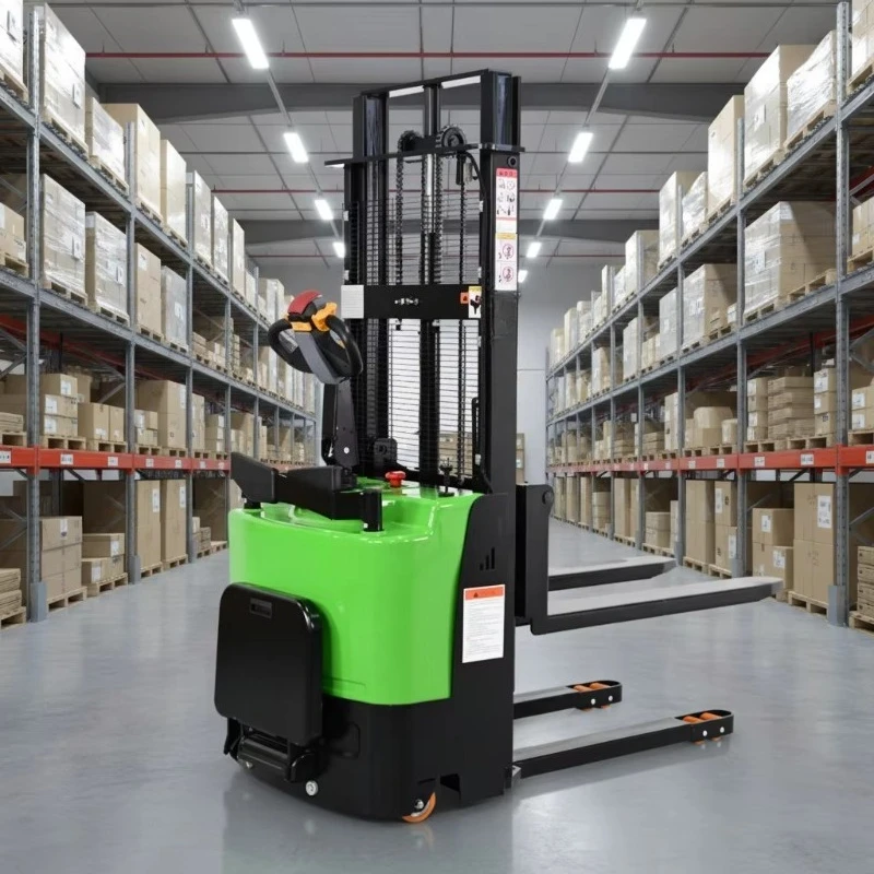 Hot Sale Electric Pallet Stacker 1.5T 3000mm Lifting Height Wheels Standing Position for Narrow Aisle Factory Stacking