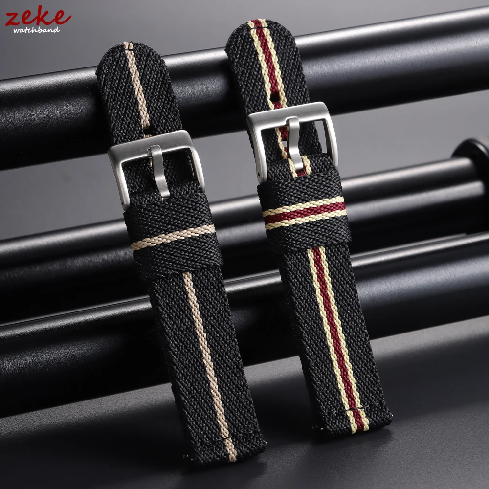 Nylon Watch Strap for Tudor for Omega Band Woven Canvas Fabric Wristband Men‘s Military Sports Quick Release Bracelet 20mm 22mm view 3