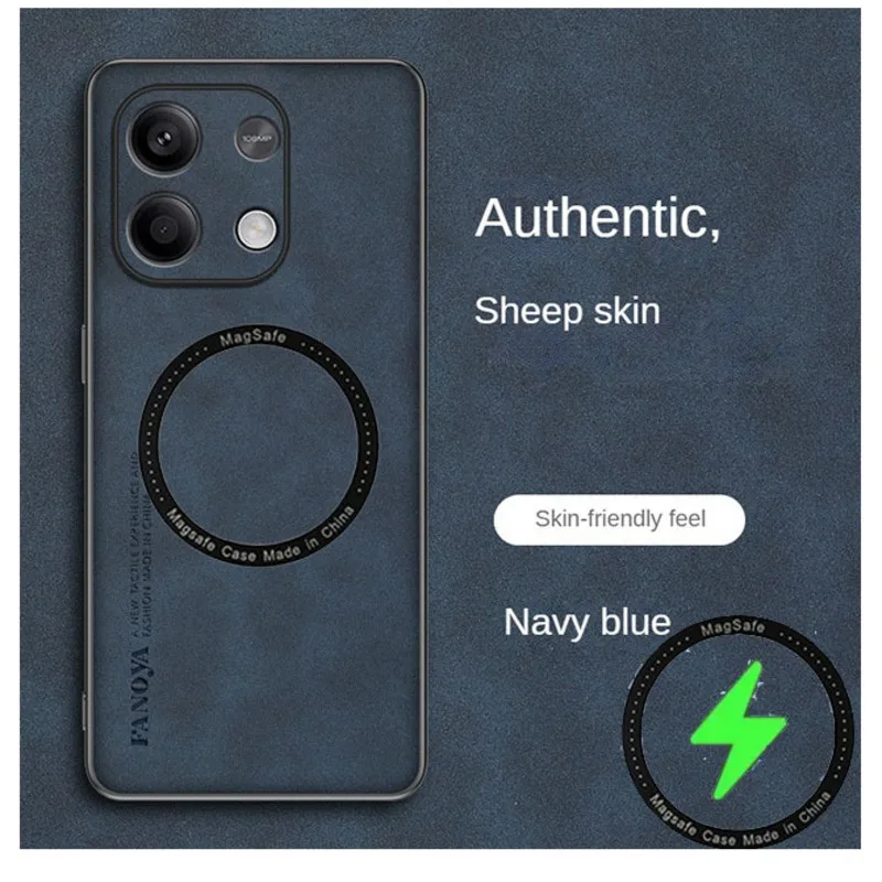 Magnetische Ring Schafsleder Handyhülle für MOTOrola MOTO G75 G86 Edge 50 60 Fusion X50 Ultra 60 Pro 40 Neo stoßfeste Lederhülle