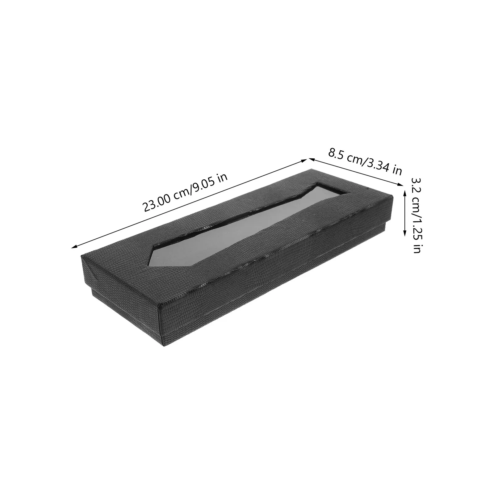 

Black For Men Travel Storage Case Organizer Multifunctional Tie Packaging Container Durable Paperboard Material
