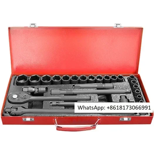 1/2 inch manual socket wrench, 26PCS ratchet wrench, set of 26 pieces with 6 corners
