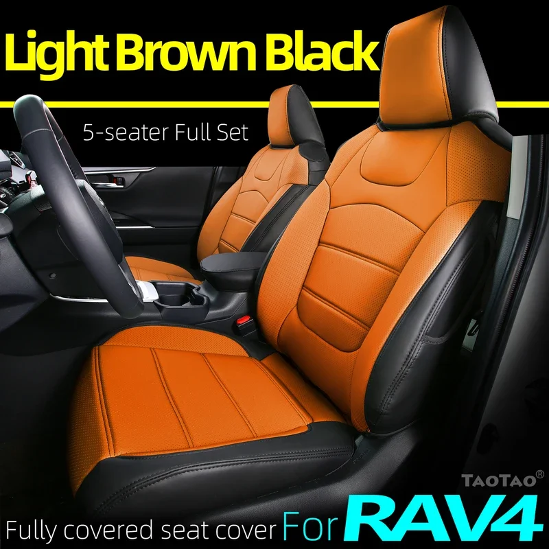 Housse D'Accoudoir Central Cuir Marron Pour Toyota RAV4 Hybrid 2019-2024 - Protection Et Confort