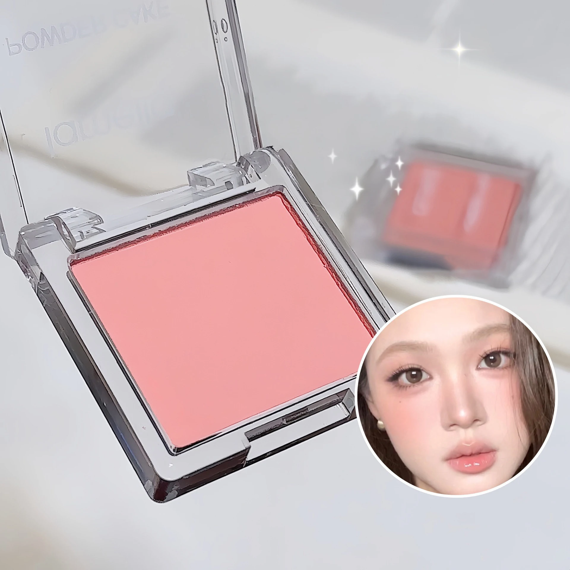 Blocs de cristal Rouge Blush Palette maquillage nu visage fixation couleur unique débutant femme couleur unique Blush