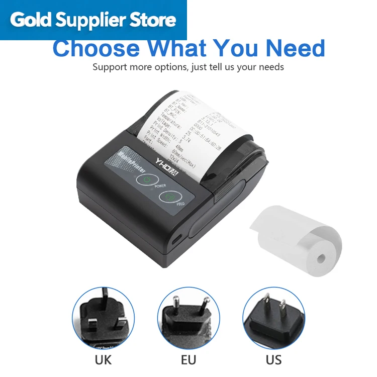 YHD-5808L Portable Mini USB Bluetooth Billing Printer Imprimante Thermique Wireless 58mm POS Thermal Receipt Printer