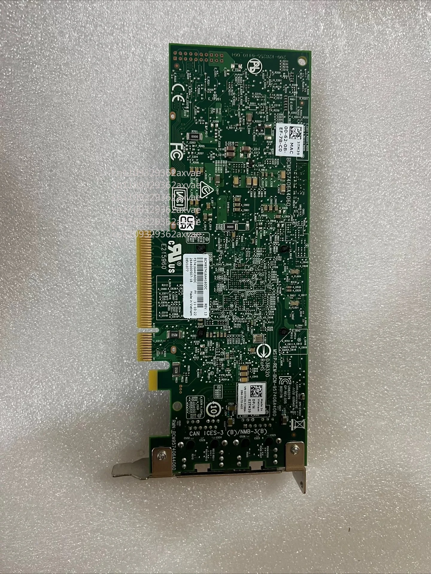 New For Dell Broadcom 57416 Dual‑Port 10GBase‑T PCIe Network Card 3TM39 03TM39 For PowerEdge 14G‑15G‑16G Server