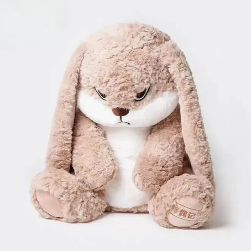 Conejo enojado de 42CM, juguete  peluche  oreja larga  gran tamaño, lindo muñeco peluche eAnimal Kawaii, modelo  pe