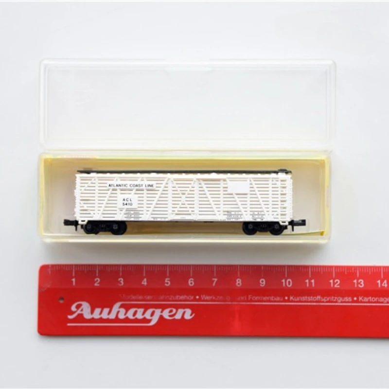 N Scale 1/160 Train Model Boxcar Five Cars  50-foot MKT White Boxcar Truck 3076 Train Model Sand Table Display