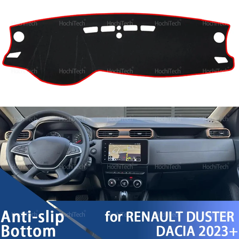 

for RENAULT DUSTER DACIA DUSTER 2023+ Car Dashboard Cover Avoid Light Pad Instrument Platform Cover Mat Carpet Accessories