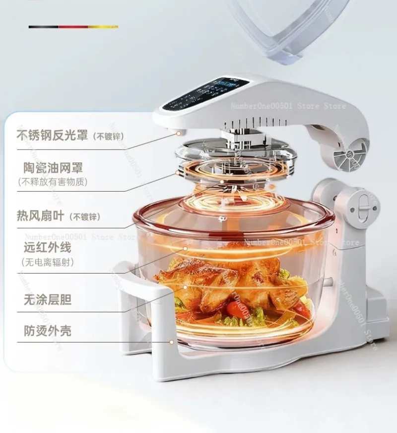 CKY-298 Glass Visual Air Fryer Home Oil Free Multi Function Halogen Oven